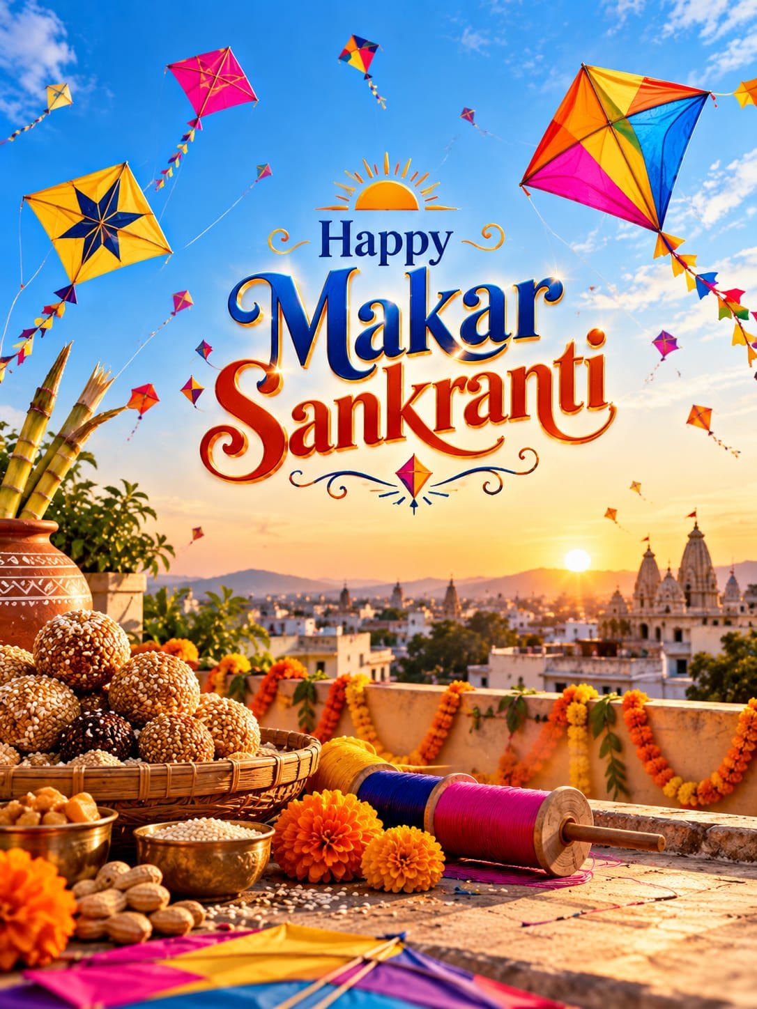 Makar Sankranti Special Wishes Banner – Happy Makar Sankranti