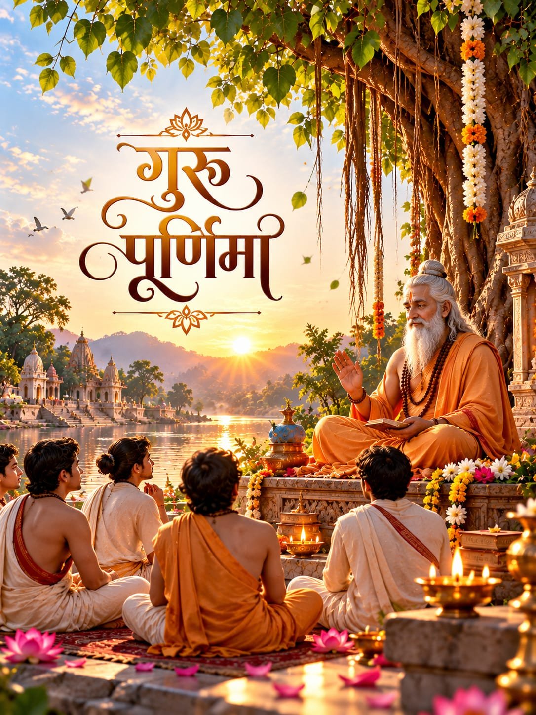 Guru Purnima Special Wishes Banner – Happy Guru Purnima - Free Editable General Social Media Template