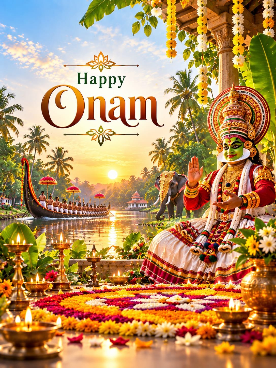 Onam Special Wishes Banner – Happy Onam - Free Editable General Social Media Template