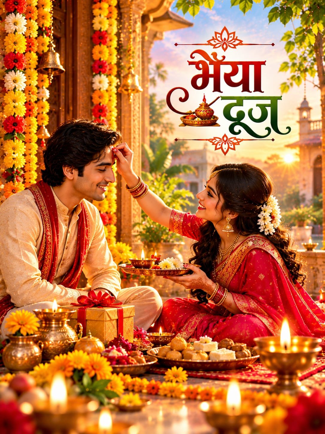 Bhai Dooj Special Wishes Banner – Shubh Bhai Dooj