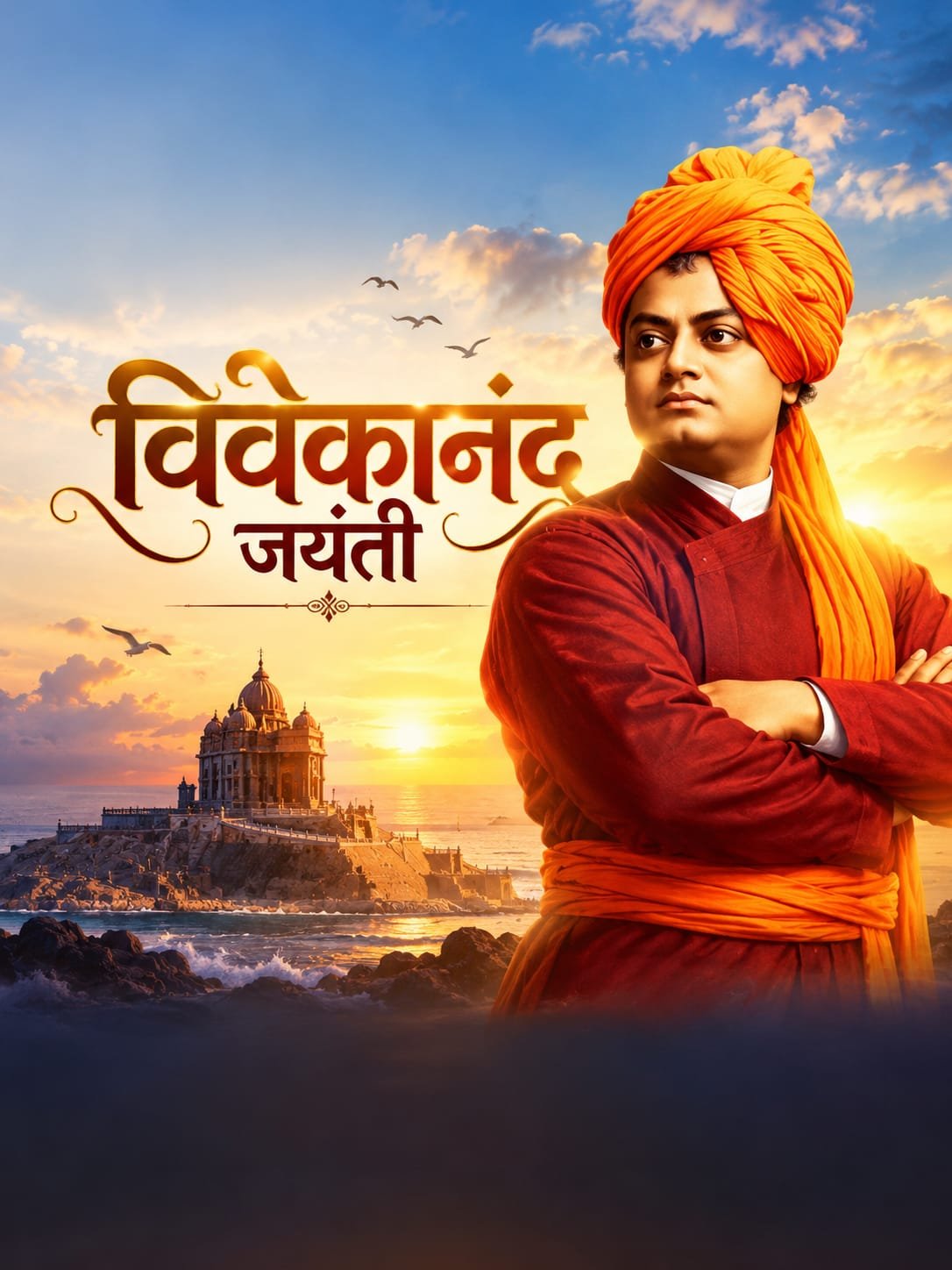 Swami Vivekananda Jayanti Special Wishes Banner – Swami Vivekananda Jayanti